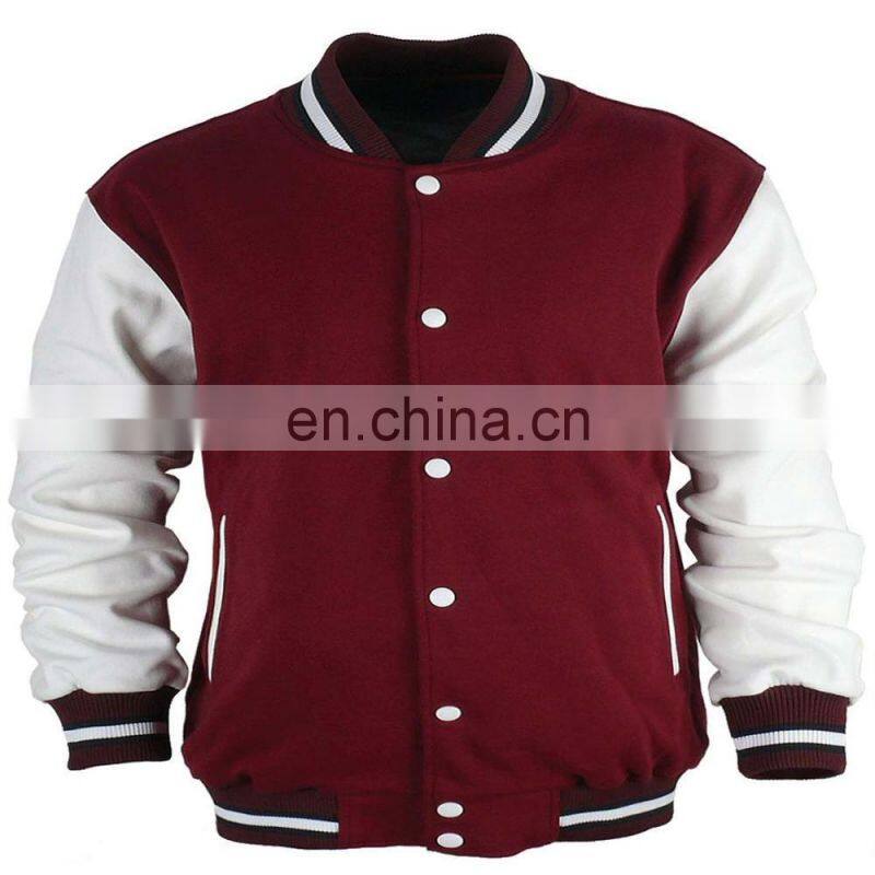 Custom latest Design Cotton Fleece Varsity Jackets