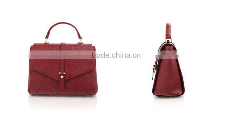 2016 high quality PU lady leather handbag shoulder bag