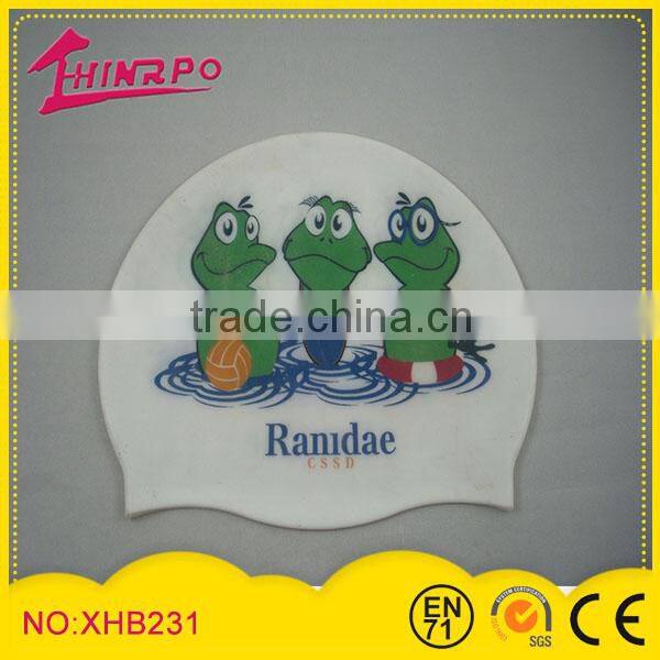 Silicone Material Custom printed swimming caps silicon swimming cap