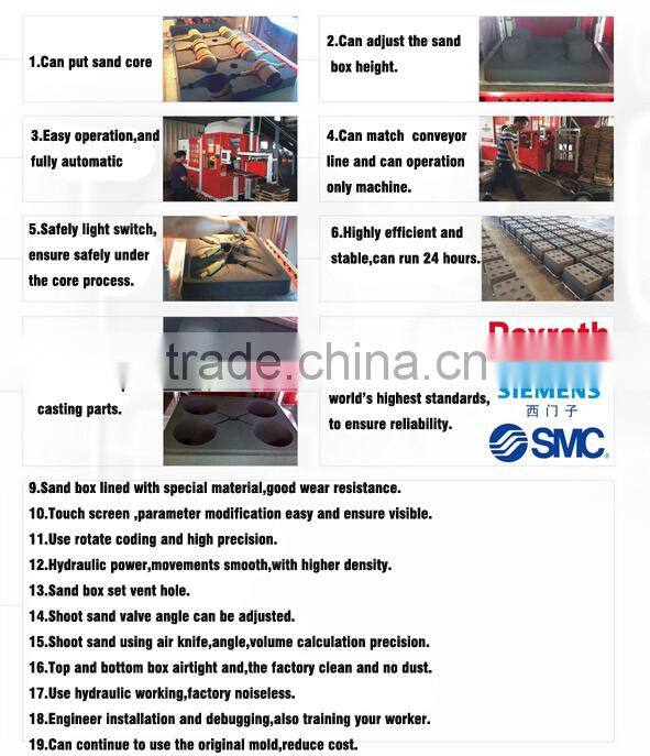 2015 new design high effiency automatic sand casting jolt squeeze moulding machine,brass,iron,aluminium moulding machine