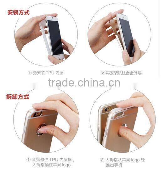 Factory wholesale price Slim Aluminum Transparent TPU For iphone 5/6/6S Case Clear