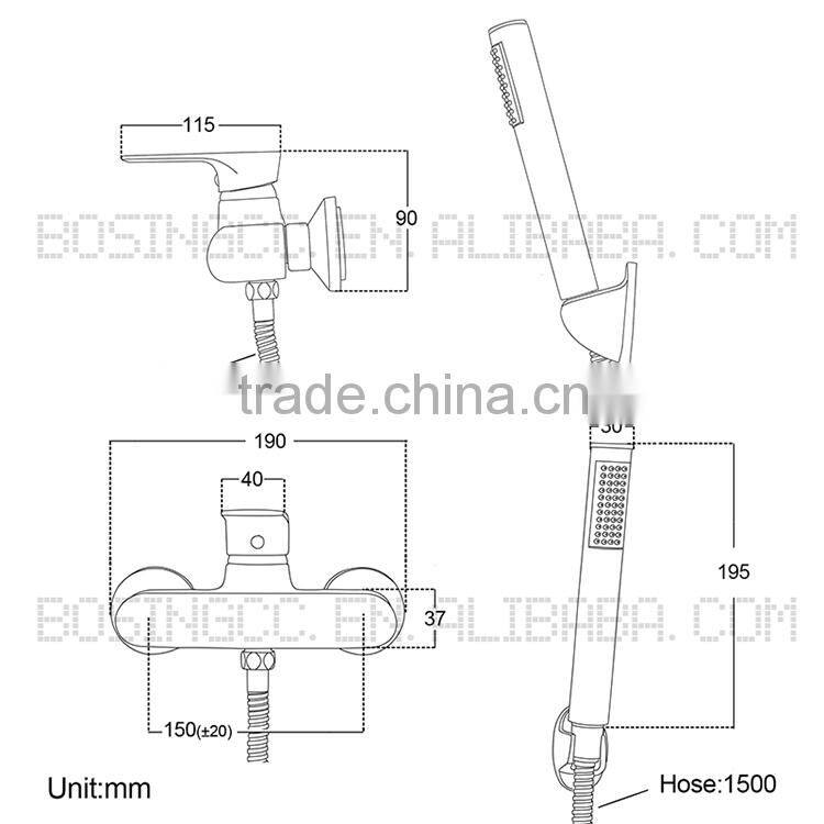China Wholesale Fashionable Style Easy Usage Brass And Chrome Hand Shower