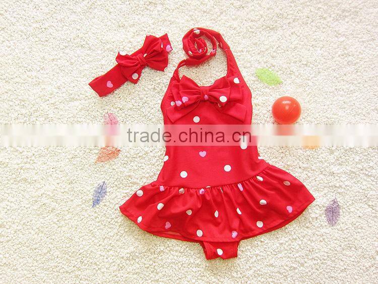 2015 Hot Sale Kids Bikini With Hat Soft Wear Children Swimwear For Girls Kids Swimwear