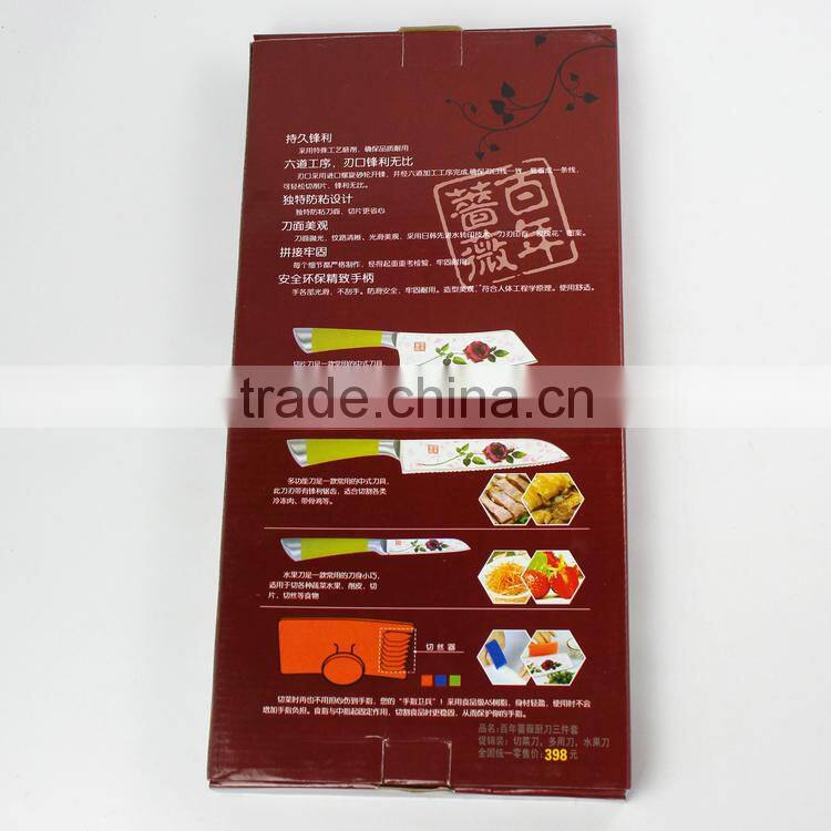 Promotional plastic handle knife set