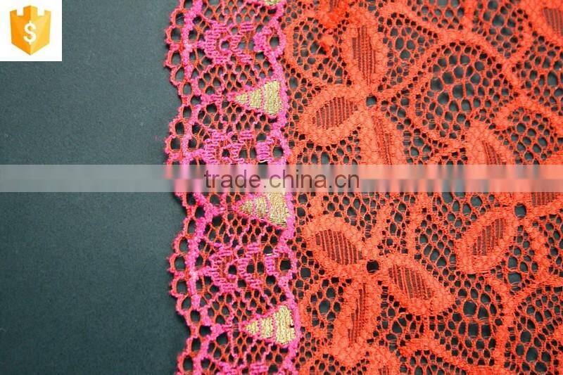 2016 beautiful chemical french lace fabric nylon spandex for wedding dress