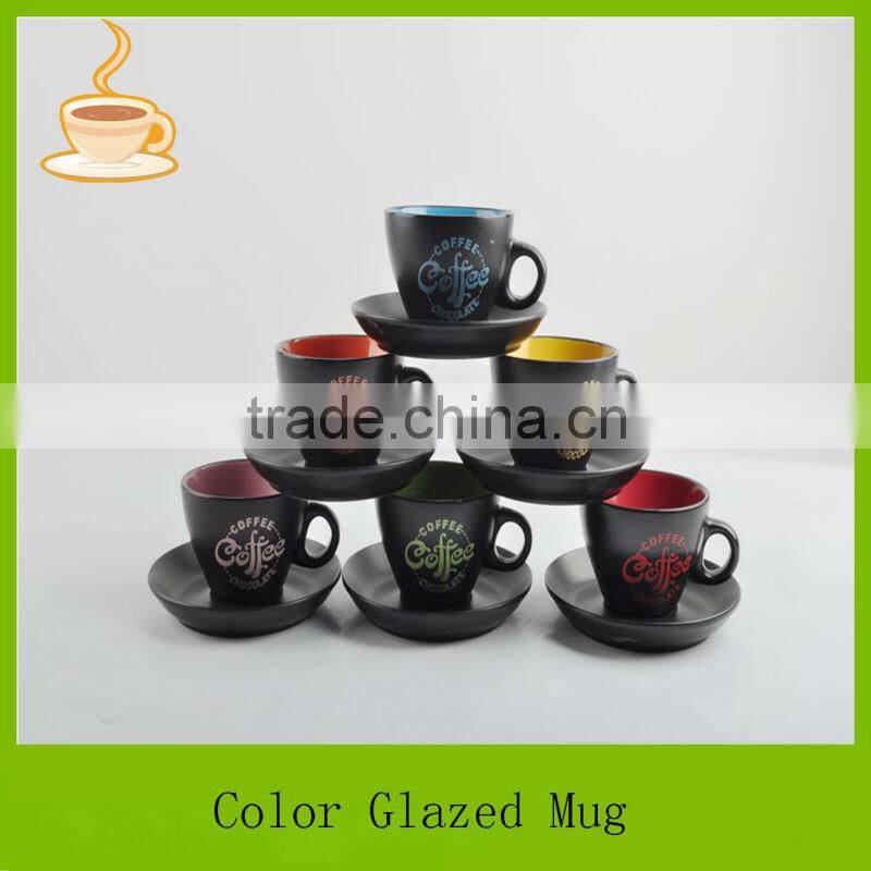 modren coffee mug with hamburger shape/mug with saucer