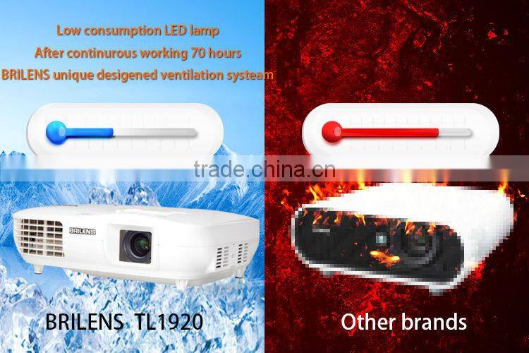 RGB 3 LED 3 LCD 1920 X 1080 WQXGA 3000 Lumens video projector screen for led projector