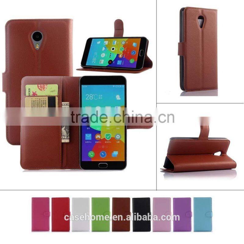 Wallet PU Leather stand Flip Cover Case For meizu m1 note