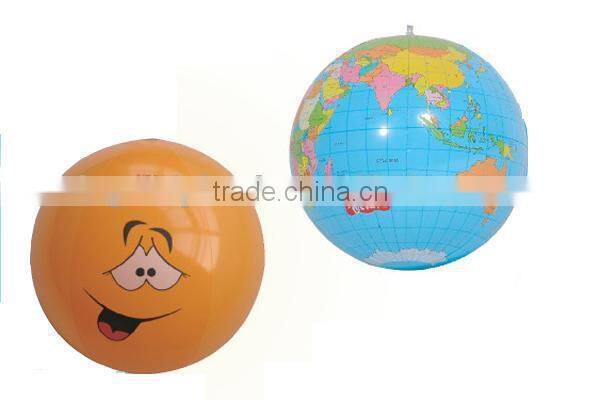 Inflatable earth globe beach ball, pvc inflatable globe ball for sale