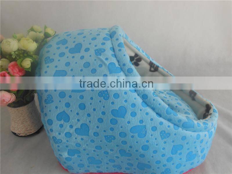 Blue Heart Egg Shaped Dog Bed, Pet Home with Washable Pillow