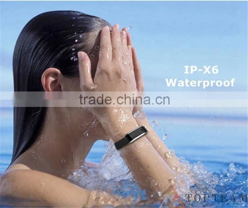 2015 new IP67 waterproof OLED screen Smart Wristband Watches TW07 Bluetooth 4.0 Smartband Sport Bracelet Self Selfie Controller