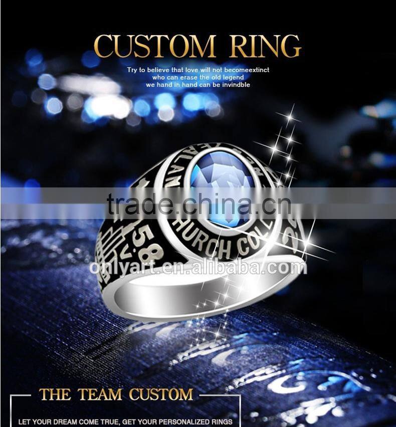 3D custom men champions rings sports ring team ring