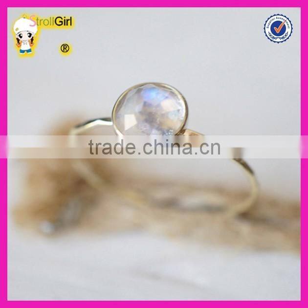 wholesale jewelry rose quartz ring in rose gold, unique quartz pink ring