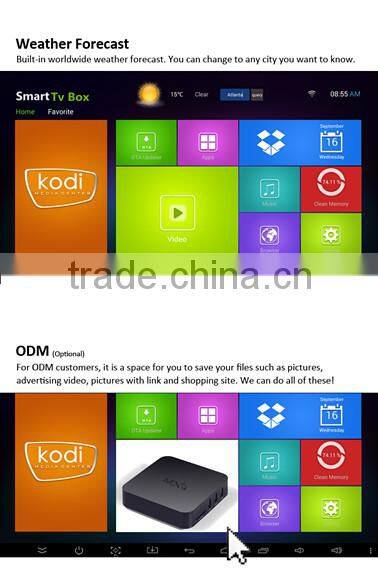 T8 PRO Quad core S812 box with cor-tex A9 arm XBMC Miracast bluetooth 3 usb ports