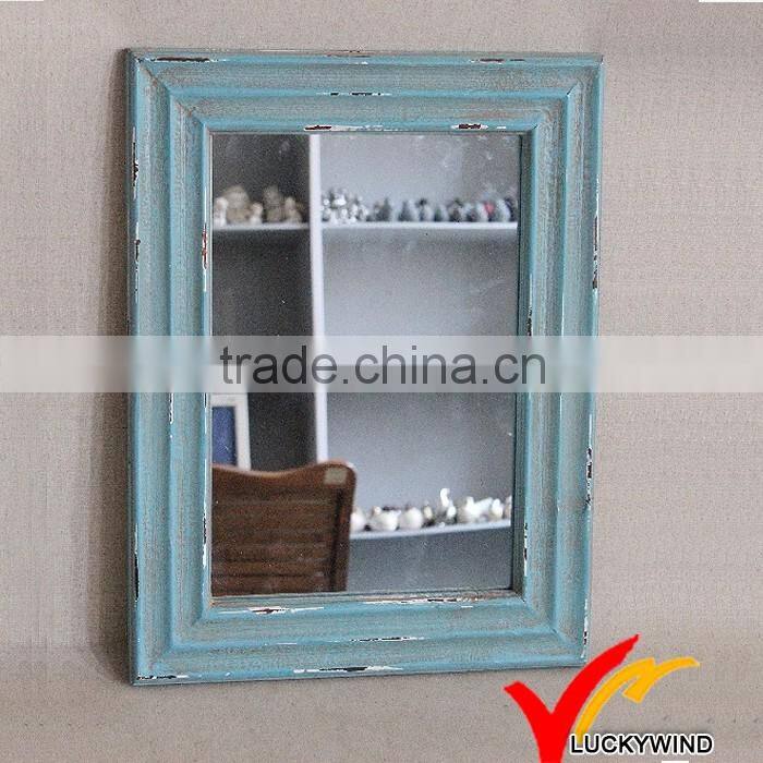 shabby blue small decorative framed wall mirrors