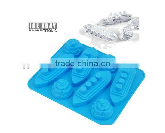 2016 hot sale food grade FDA and LFGB colorful silicone ice tray