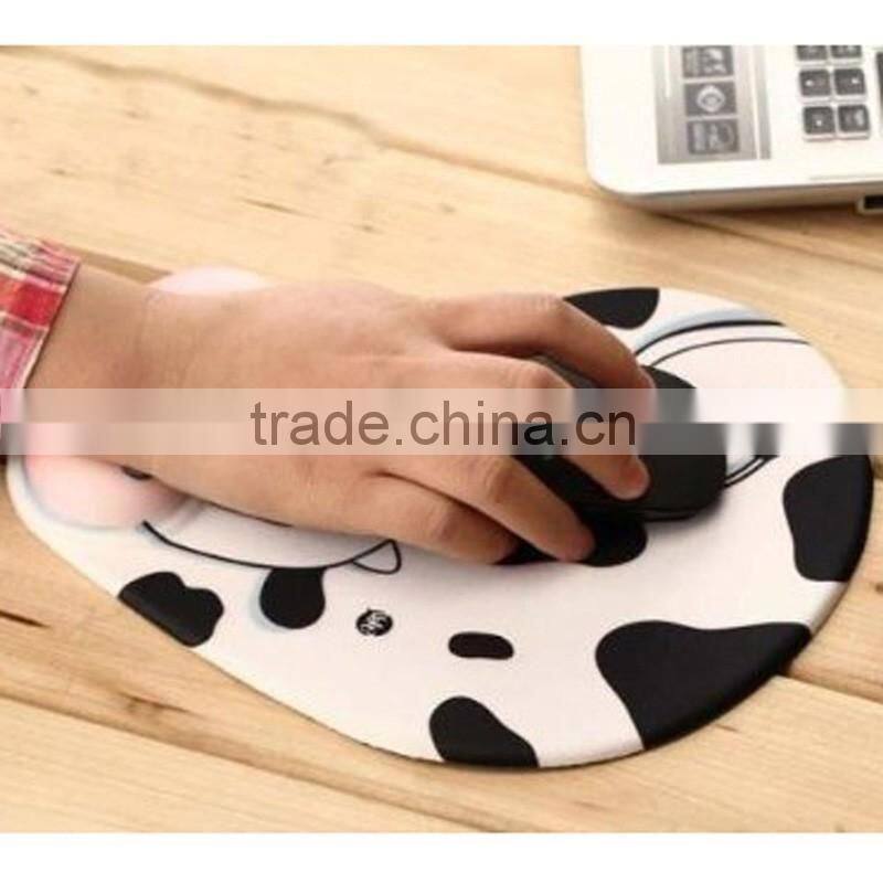 Cartoon Practical Lovely Animal Skid Resistance Memory Foam Comfort Wrist Rest Support Mouse Pad Mice Mat Dairy Cow Cattle Monke