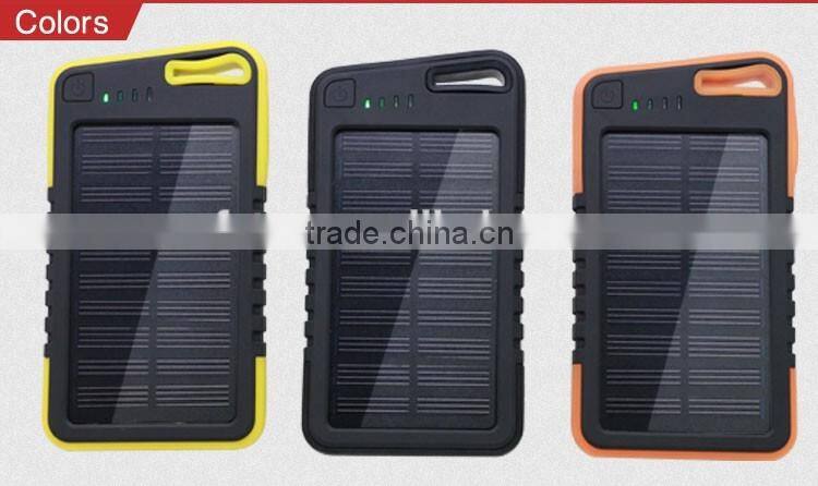 5000mAh solar charger tv with ac wall socket for mobile phone