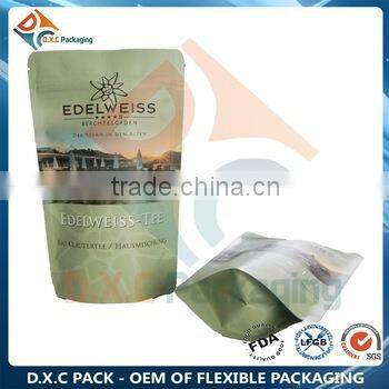 Custom Print Heat Seal Aluminum Foil Paper Bag With Zipper For Food Packaging