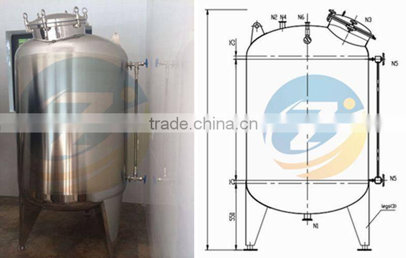 stainless steel beverage storage tank