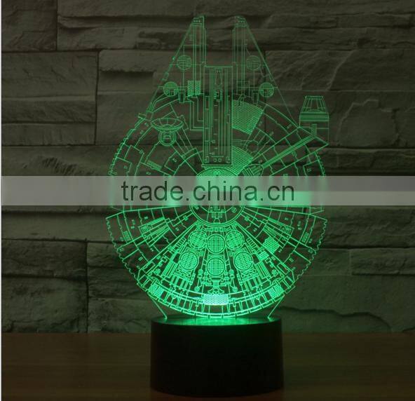 3D creative colorful night light USB-powered push-bedroom home led lights