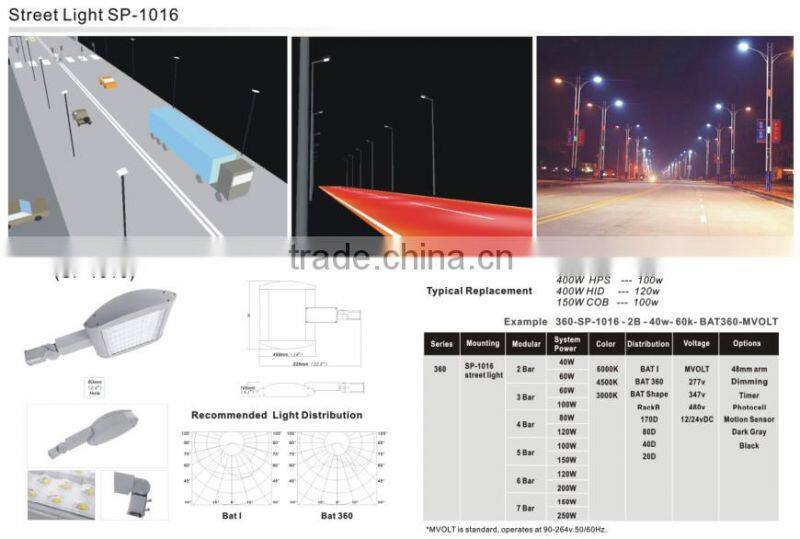 Photocell Sensor 5years Warranty LM79 LED Street Light 200w UL cUL DLC