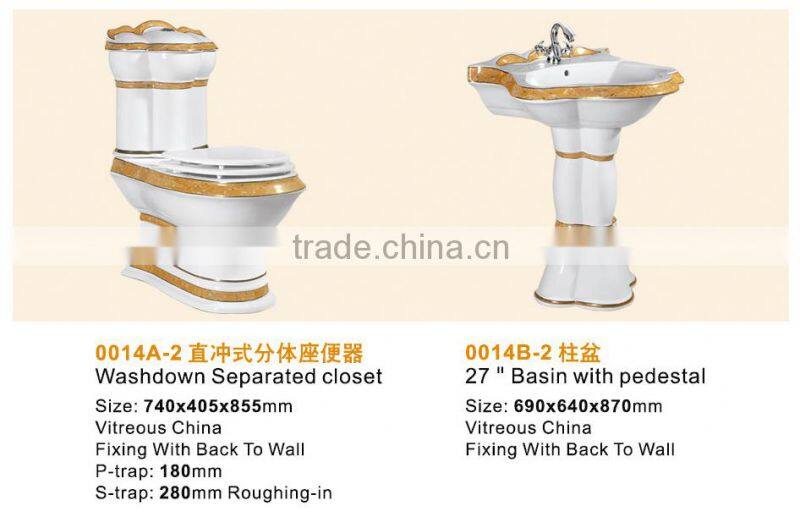 chaozhou decorated bathroom sanitary ware toilet WC_color toilet