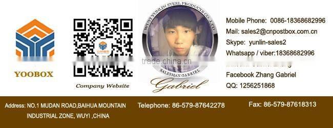 2016 YooBox Supply New Design Craft Metal Apartment Letterboxes for Magazines