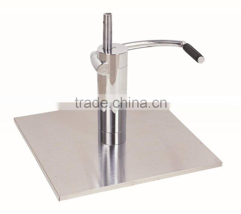 2015 easy assembly stainless steel square hydraulic barber chair base