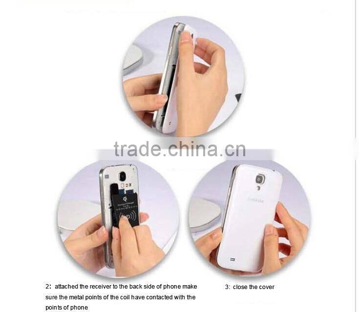 2015 new coming Portable qi wireless charger for galaxy s5 S6
