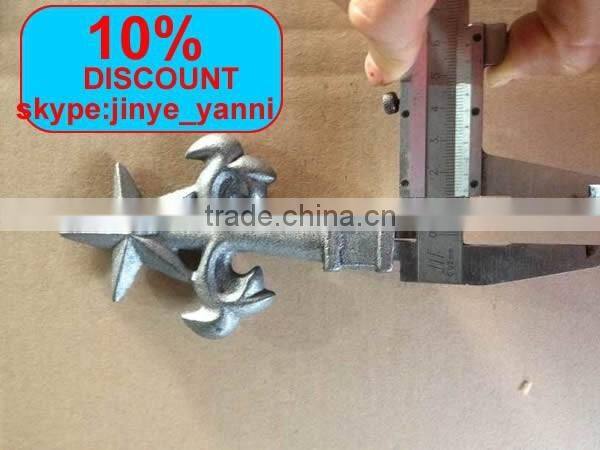 Decorative wrought iron metal spear points