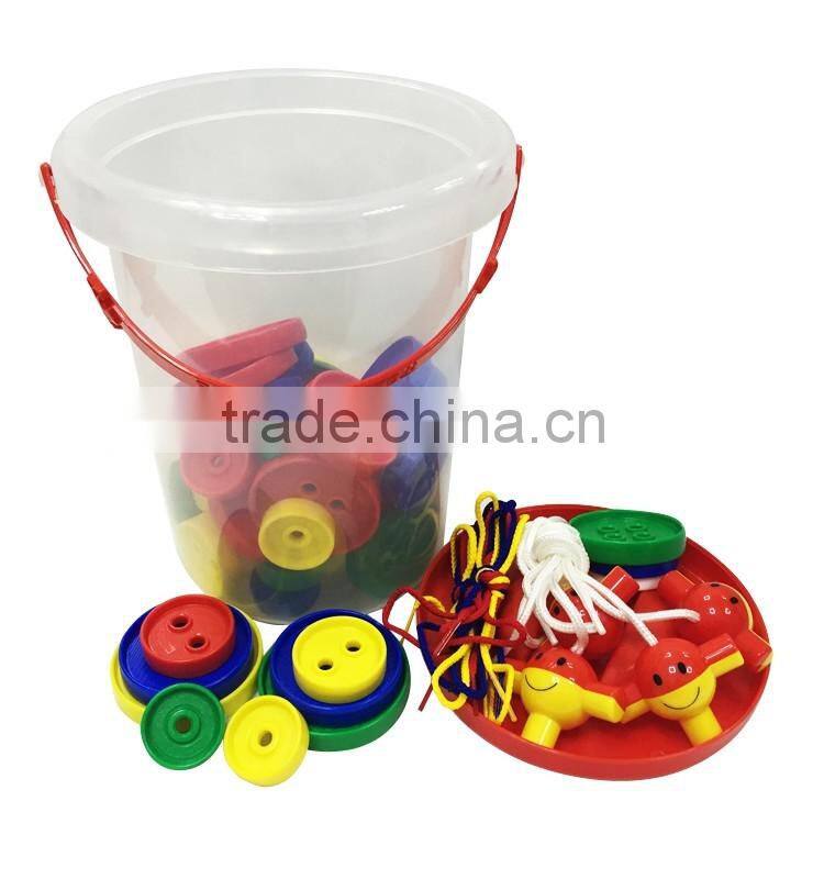 Nursery School Kid's Educational Toy 54PCS Big Button Tub