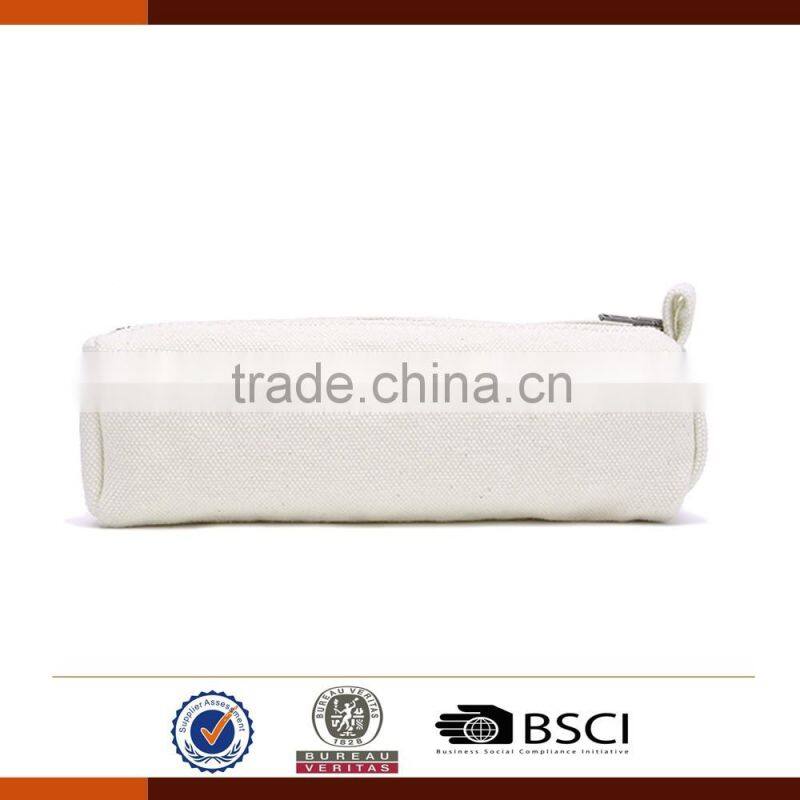 High Quality White Canvas Pencil Case Bags