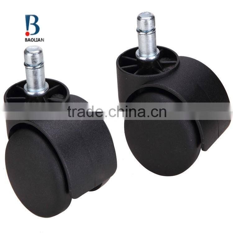 2016 hot-sale cheap 2" black non-trace durable nylon office chair caster wheels for furniture