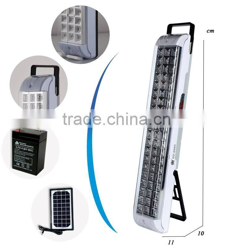 220v solar rechargeable led emergency light camping light