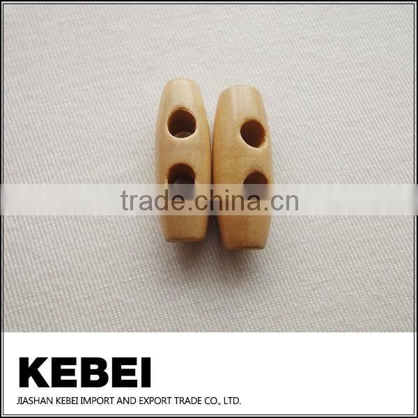 Wood Sewing Horn Toggle Buttons Cloth Brown