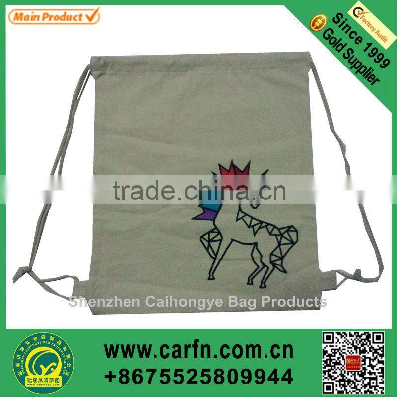 custom printed canvas drawstring bags