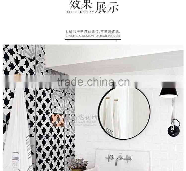 200*200mm black color customized ceramic kitchen tile bathroom wall tile