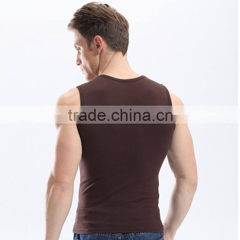 round neck style men cotton casual vest waistcoat new design sexy tight vest for men