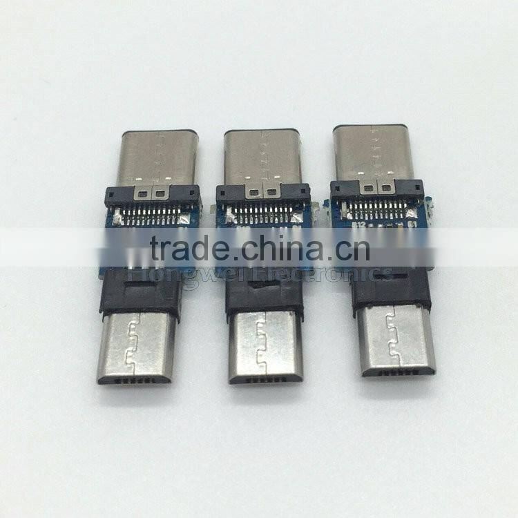 Customize Type C extension adapter type C male to Micro USB male
