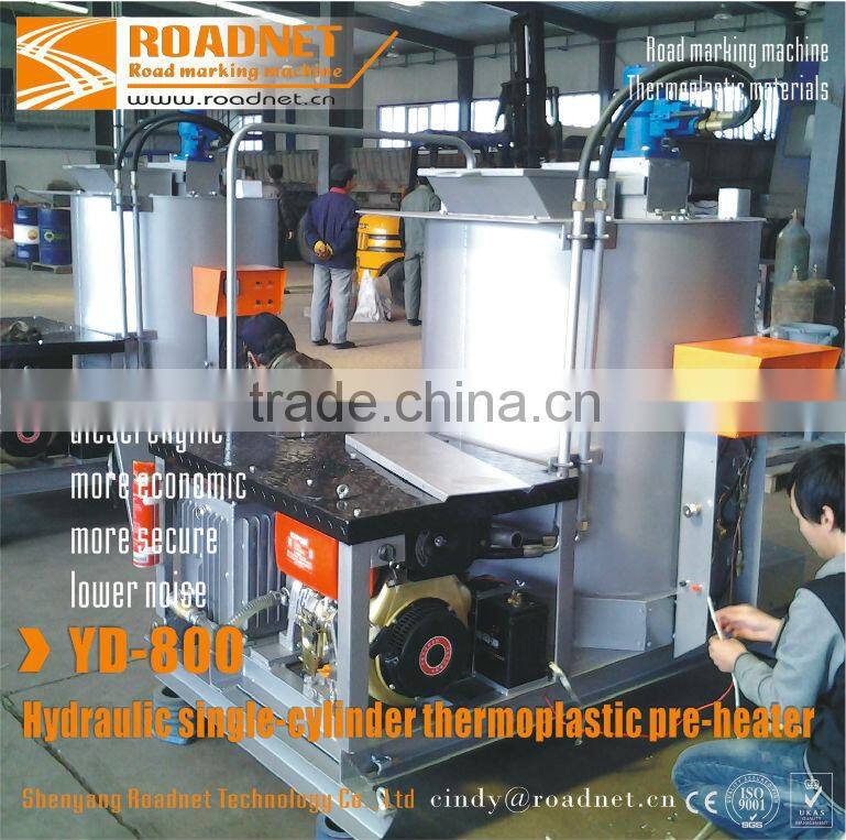 Pre-heater for thermoplastic paints