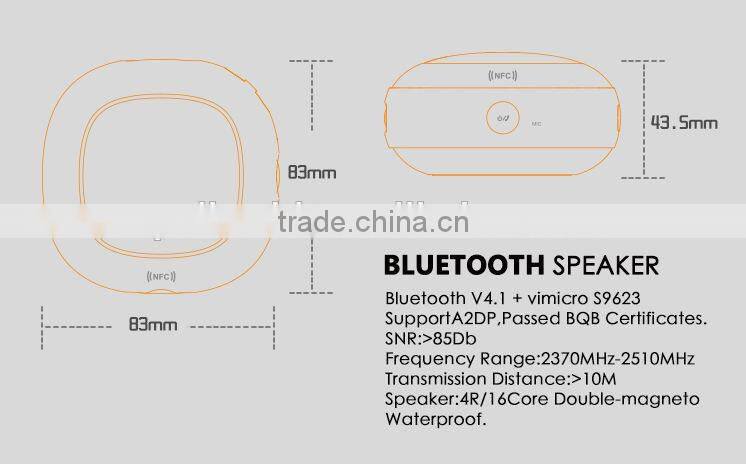 NFC function bluetooth speaker portable high quality without any noise when full volume