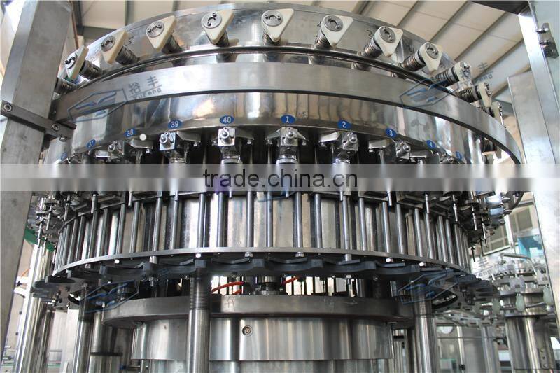 DCGF40-40-12 PLC control PET bottled carbonated beverage filling machine with ring cylinder
