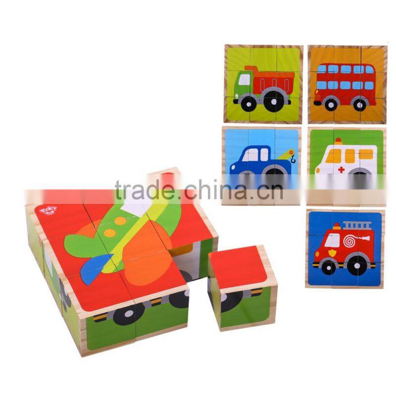 HOT! Wood Magic Interlocking Traffic Block Puzzle
