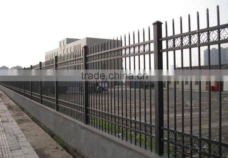 PVC coated Metal Steel tubular palisade Fencing