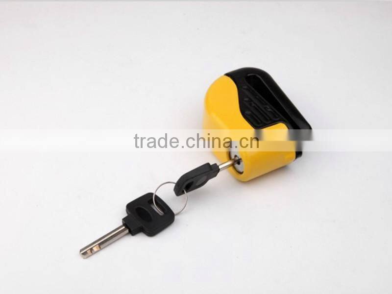 Motorcycle Bike Sturdy Wheel Disc Brake Lock Security Safety Alarm + key bicycle lock with alarm