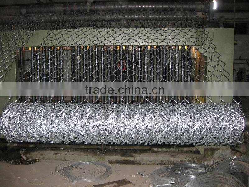 wire cages rock wall