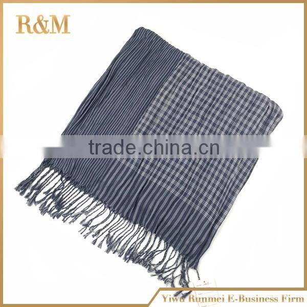 2016 New Arrival Checked Scarf Top fashion Cotton Scarf