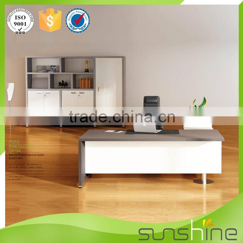 Sunshine Office Furniture Division Head Office Use Quick Assembly Wooden Work Table Middle Executive Desk With Drawers