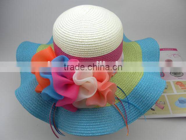 Made in Zhejiang China special discount cheap large brim beach hat sun visors